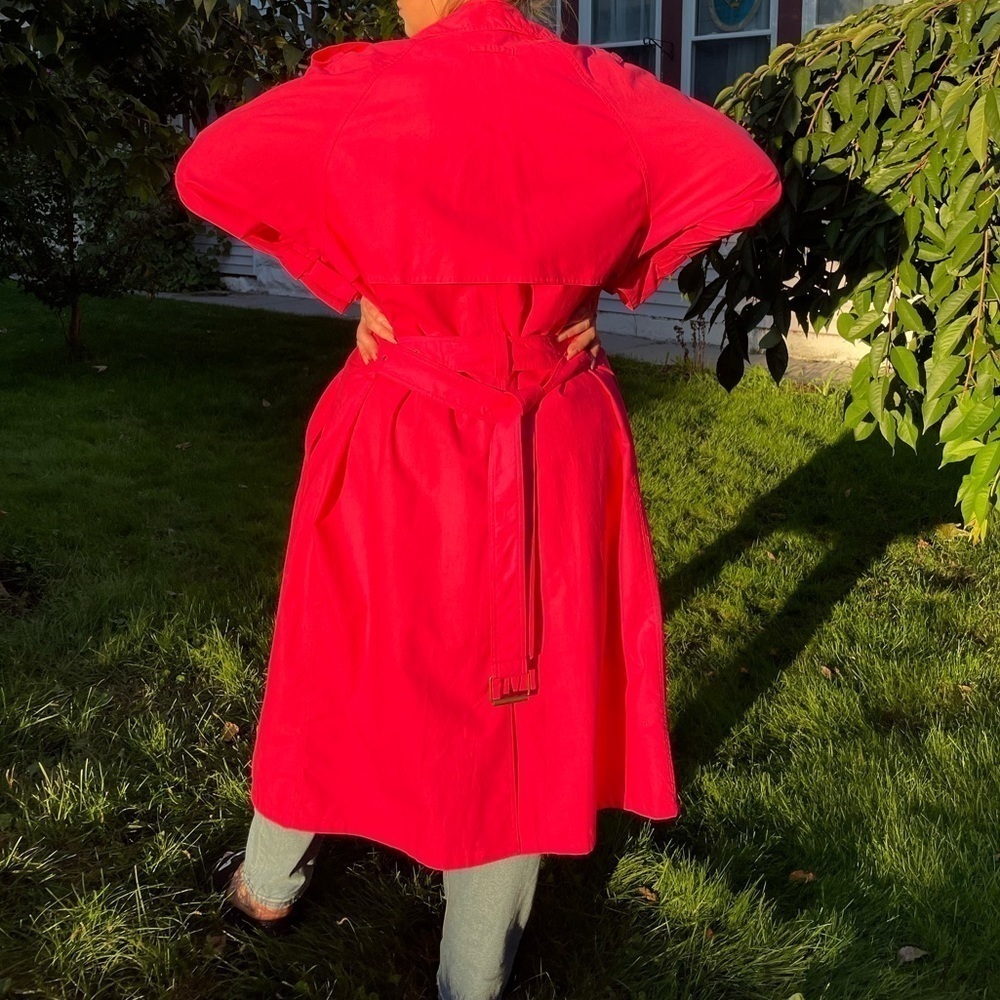 TOGETHER XL PINK TRENCH COAT LONG - Picture 9 of 12